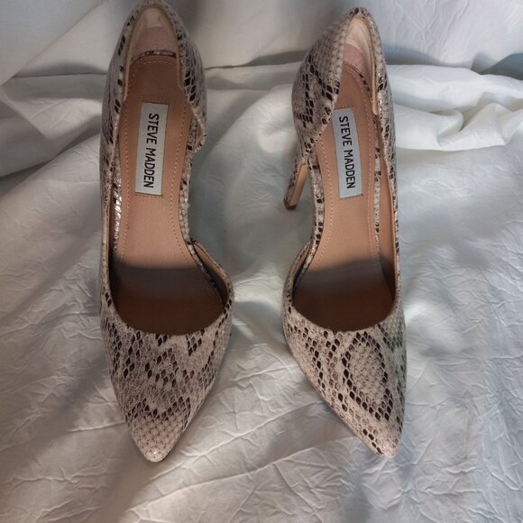Steve Madden snakeskin heels 8 - Picture 2 of 2